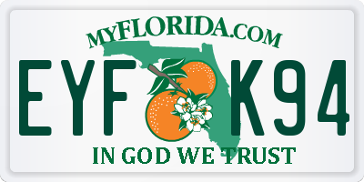 FL license plate EYFK94