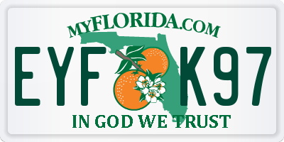 FL license plate EYFK97