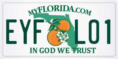 FL license plate EYFL01