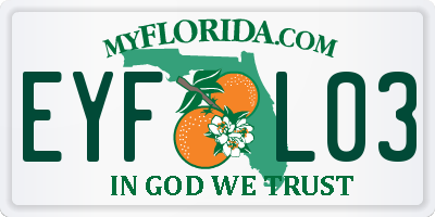 FL license plate EYFL03
