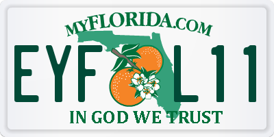 FL license plate EYFL11
