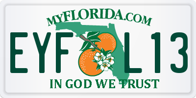 FL license plate EYFL13