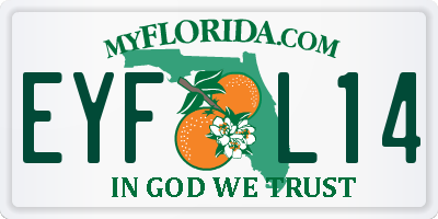 FL license plate EYFL14