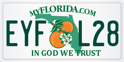 FL license plate EYFL28