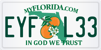 FL license plate EYFL33