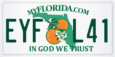 FL license plate EYFL41