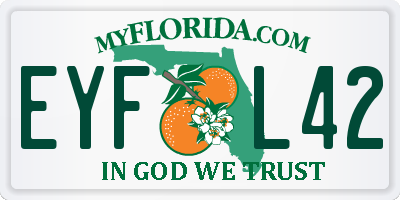 FL license plate EYFL42