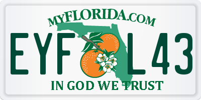 FL license plate EYFL43