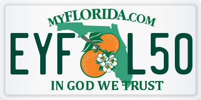 FL license plate EYFL50