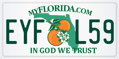 FL license plate EYFL59