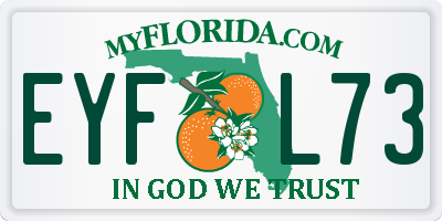 FL license plate EYFL73
