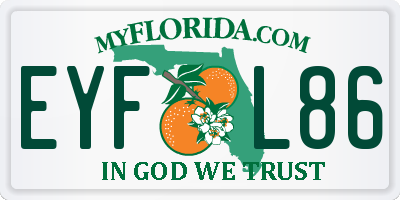 FL license plate EYFL86