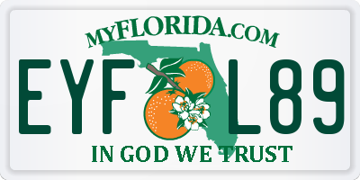 FL license plate EYFL89