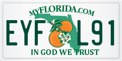 FL license plate EYFL91