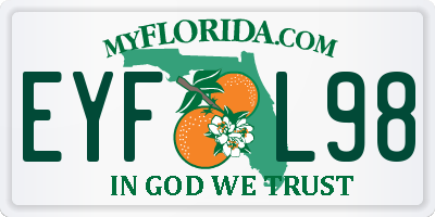 FL license plate EYFL98