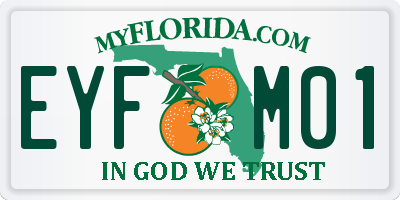 FL license plate EYFM01