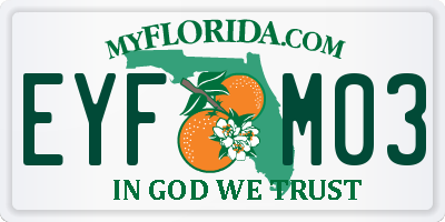 FL license plate EYFM03