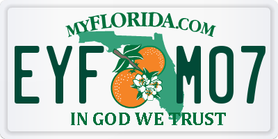 FL license plate EYFM07