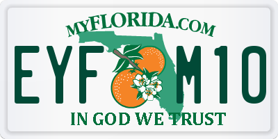 FL license plate EYFM10