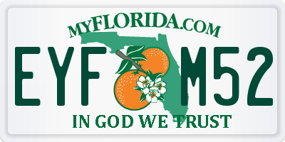 FL license plate EYFM52