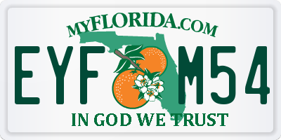 FL license plate EYFM54