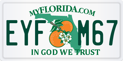 FL license plate EYFM67