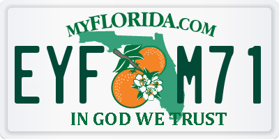 FL license plate EYFM71