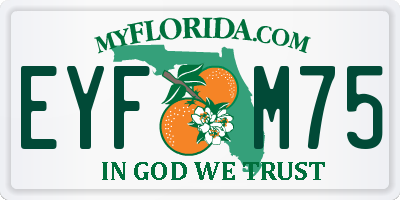 FL license plate EYFM75