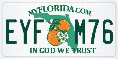 FL license plate EYFM76