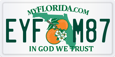 FL license plate EYFM87