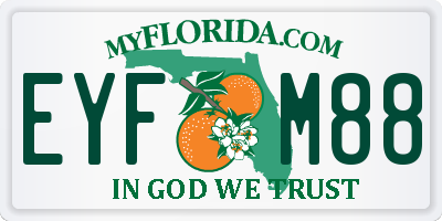 FL license plate EYFM88