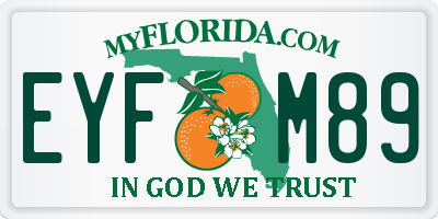 FL license plate EYFM89