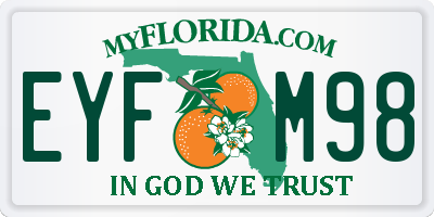 FL license plate EYFM98