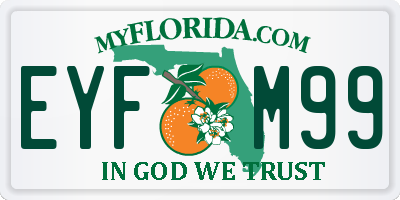 FL license plate EYFM99