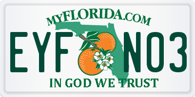 FL license plate EYFN03