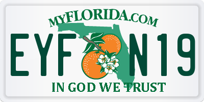 FL license plate EYFN19