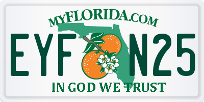 FL license plate EYFN25