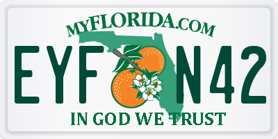 FL license plate EYFN42