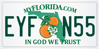 FL license plate EYFN55