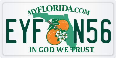 FL license plate EYFN56