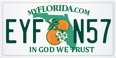 FL license plate EYFN57