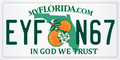 FL license plate EYFN67