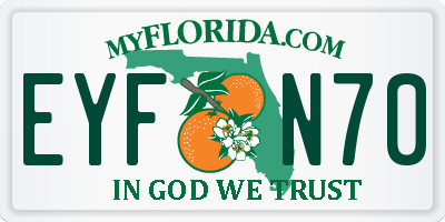 FL license plate EYFN70