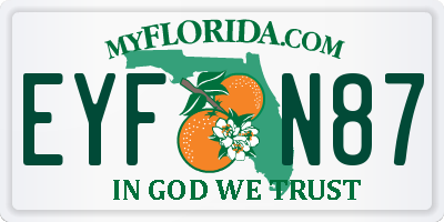 FL license plate EYFN87