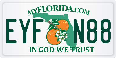 FL license plate EYFN88