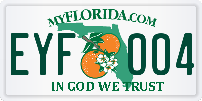 FL license plate EYFO04