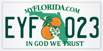 FL license plate EYFO23