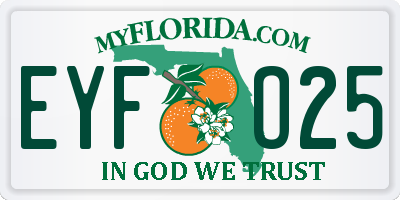 FL license plate EYFO25