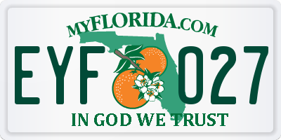 FL license plate EYFO27