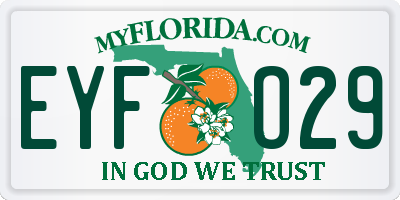 FL license plate EYFO29